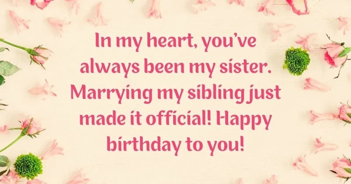 Birthday wishes for sister in law
