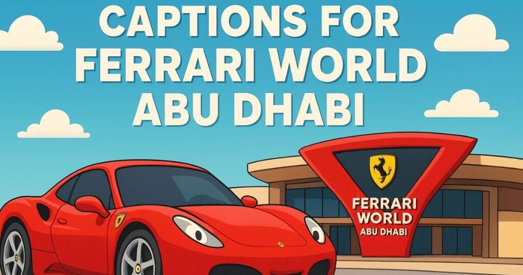 Captions for Ferrari World Abu Dhabi