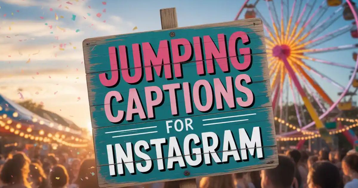 Jumping captions for Instagram