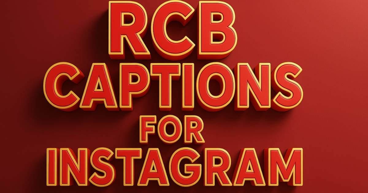 RCB captions for Instagram