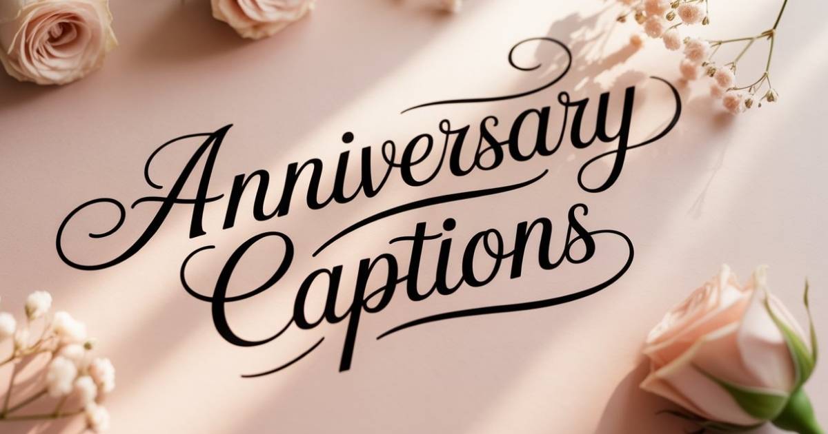 Anniversary captions