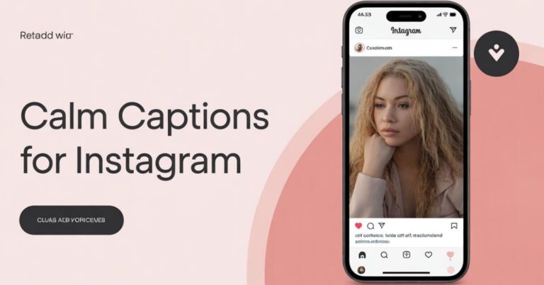 Calm captions for Instagram