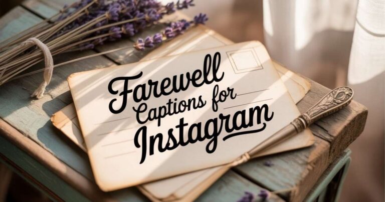 Farewell captions for Instagram