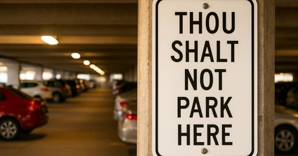 Funny Parking Garage Caption