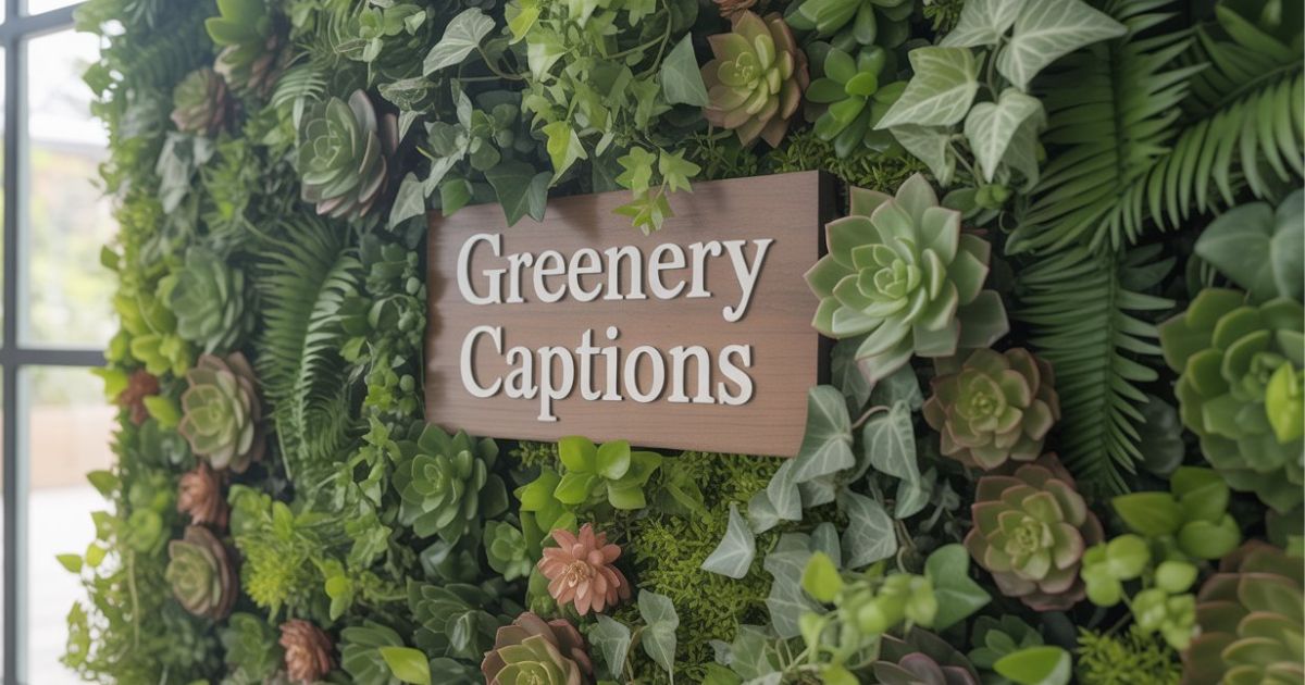 Greenery captions