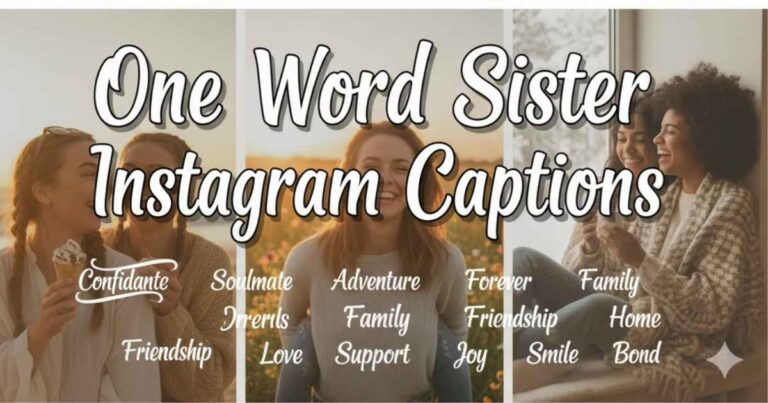 One Word Sister Instagram Captions