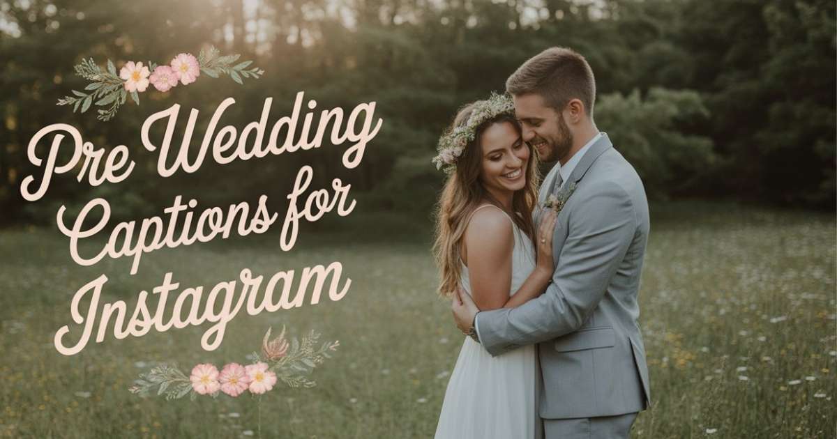 Pre wedding captions for Instagram