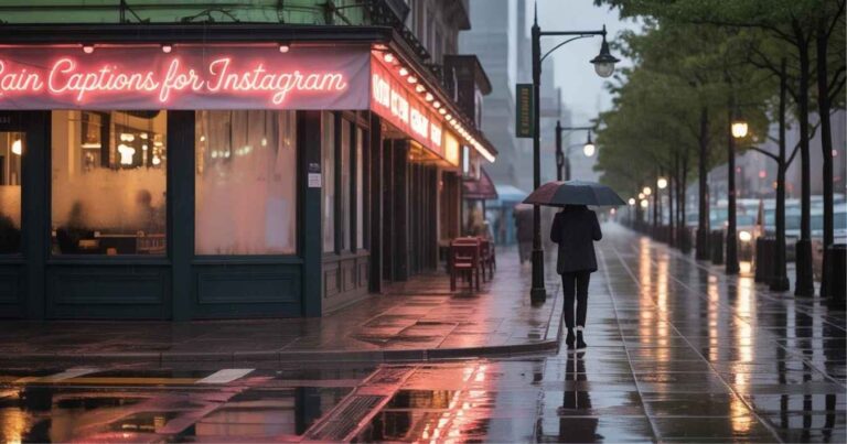 Rain Captions for Instagram