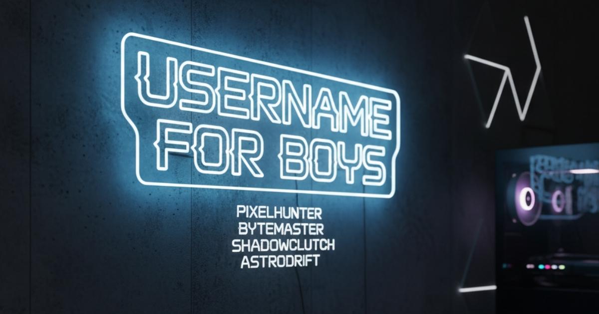 username for boys