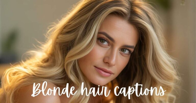 Blonde hair captions