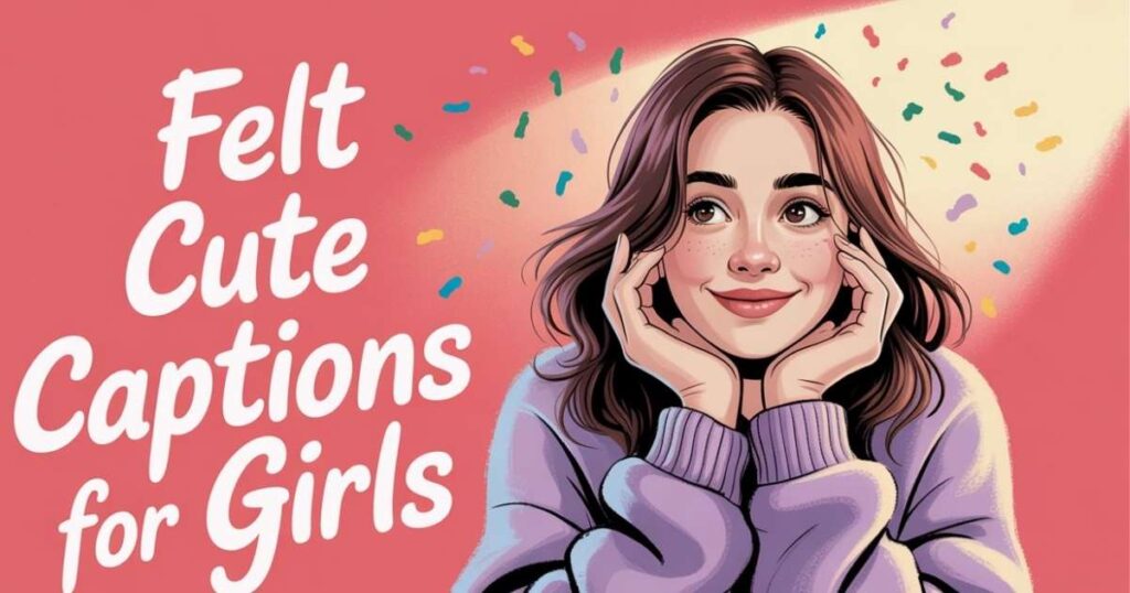 Felt Cute Captions For Girls