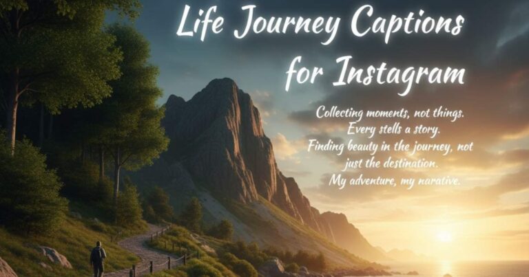 Life journey captions for instagram