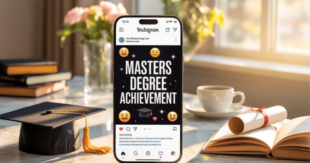 One-Liner Master Degree Instagram Captions