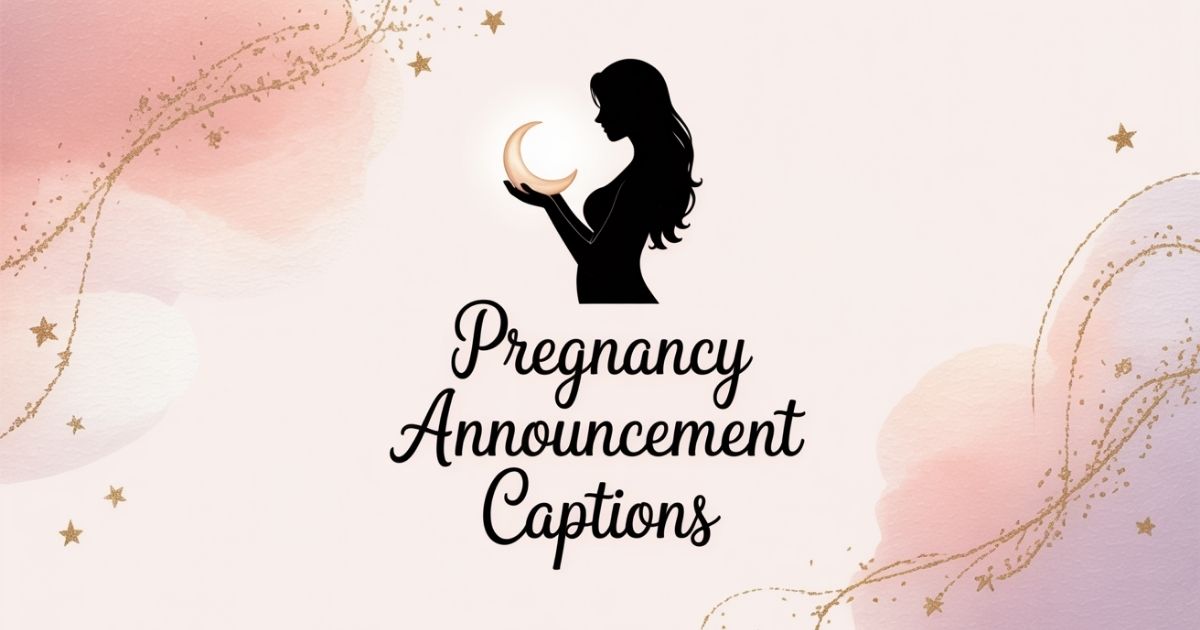 Pregnancy announcement captions