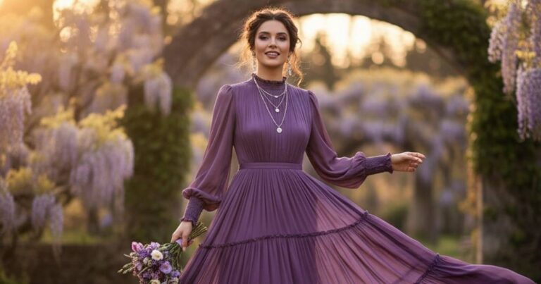 Purple Dress Captions For Instagram