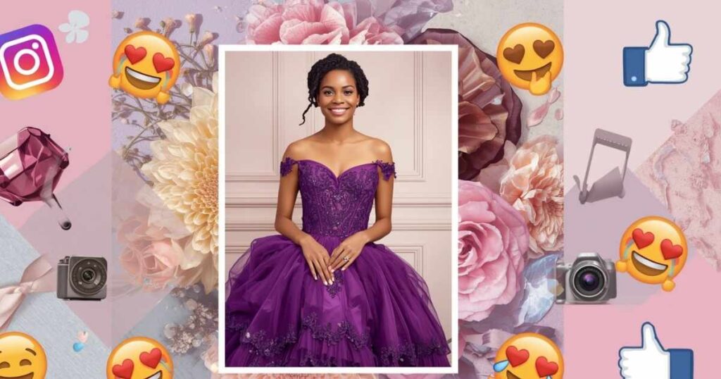 Purple Dress Captions For Instagram With Emoji