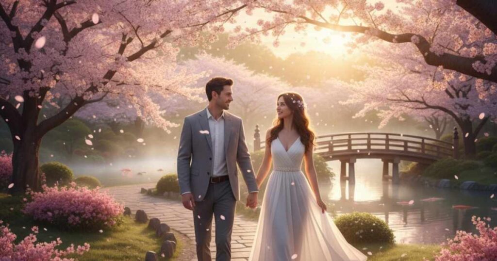Romantic Cherry Blossom Captions