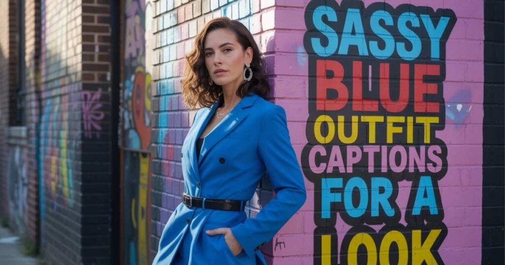 Sassy Blue Outfit Captions For A Bold Look