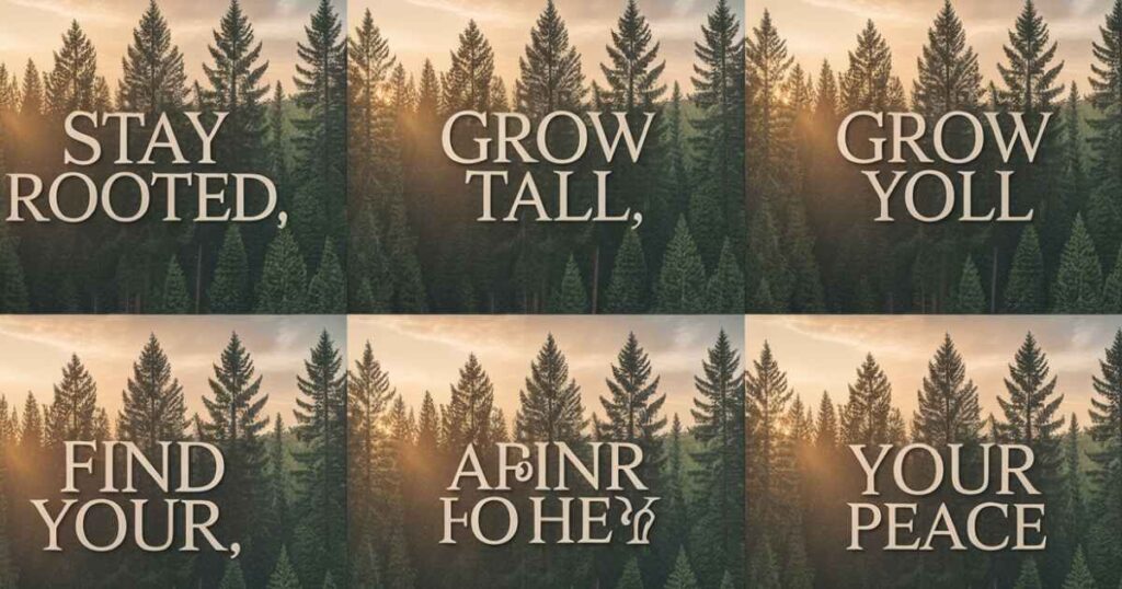 Short Pine Tree Captions