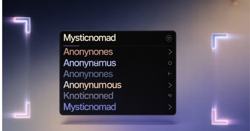 Stylish Anonymous Username Ideas