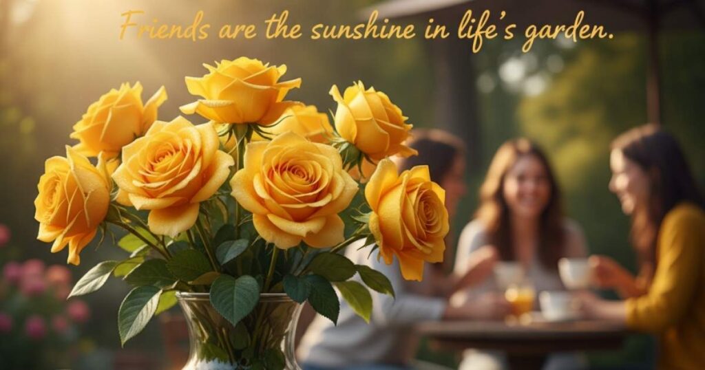 Top Yellow Rose Captions For Friendship