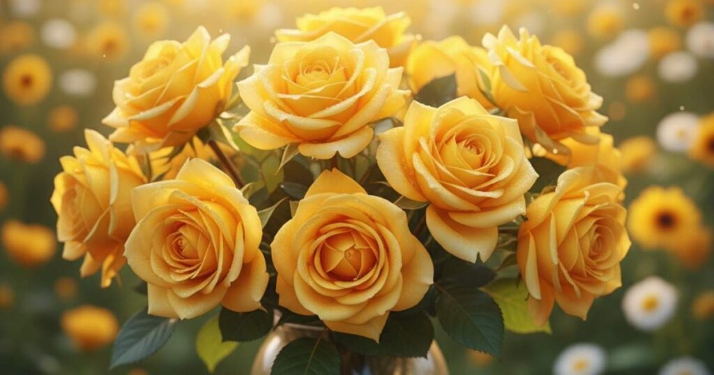 Yellow Rose Captions For Happiness And Positivity