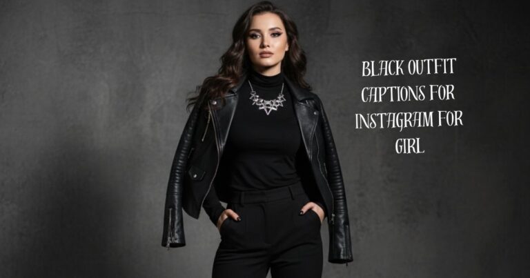 black outfit captions for Instagram for girl
