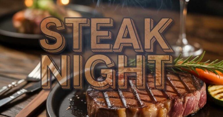 steak night caption
