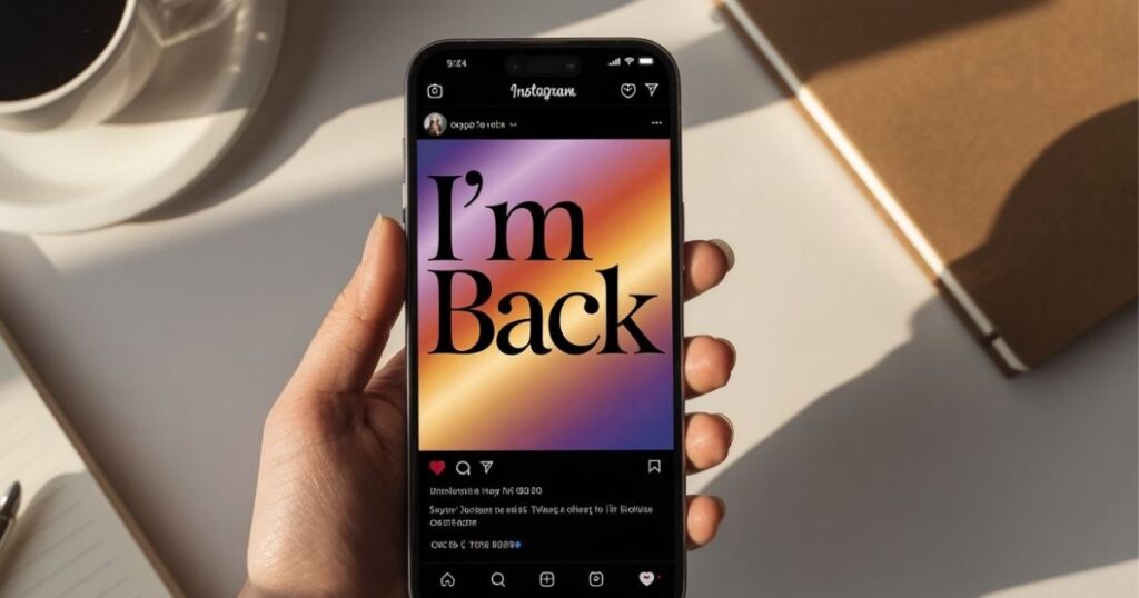 I am back captions for Instagram